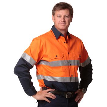 Winning Spirit High Visibility Cotton Twill Safety Shirt with Reflective 3M Tapes