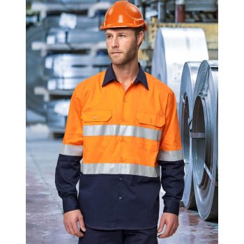 AIWX Hi-Vis Cool-Breeze Safety L/S Shirt (Generic Tape)