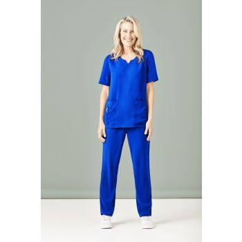 Womens Tailored Fit Round Neck Scrub Top