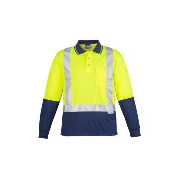 Syzmik Hi Vis Spliced Polo - Long Sleeve Shoulder Taped