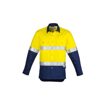 Syzmik Mens Hi Vis Spliced Industrial Shirt - Hoop Taped