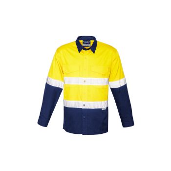 Syzmik Mens Hi Vis Spliced Rugged Shirt - Hoop Taped