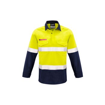 Syzmik Mens FR Closed Front Hooped Taped Spliced Shirt