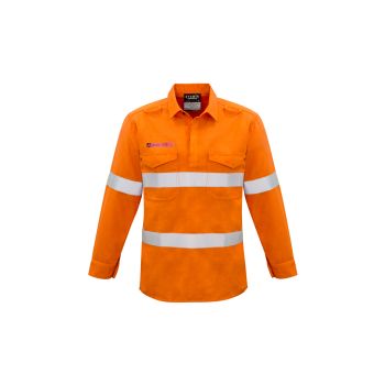 Syzmik Mens FR Closed Front Hooped Taped Shirt