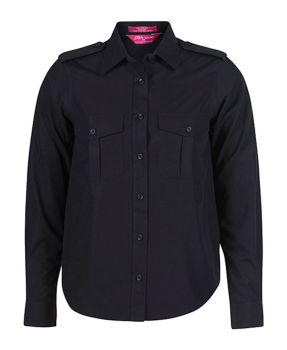 JB's Ladies Epaulette Long Sleeve Shirt