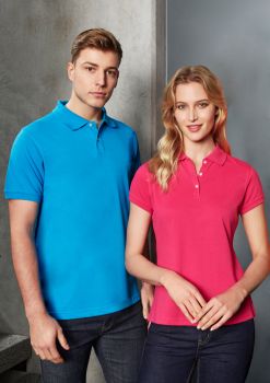 Biz Collection Mens Neon Polo