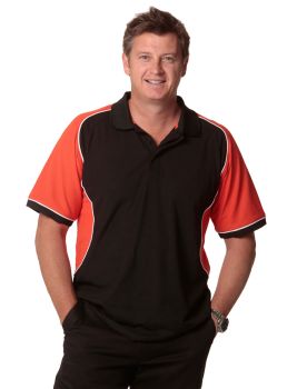 Winning Spirit Men’s TrueDry® Tri-colour Short Sleeve Pique Polo