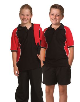 Winning Spirit Kids’ TrueDry® Tri-Colour Short Sleeve Pique Polo