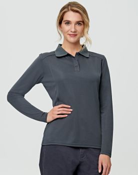 Winning Spirit Ladies' Bamboo Charcoal L/S Polo