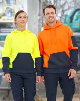 AIWX Hi-Vis Two Tone Water Resistant Fleece Hoodie